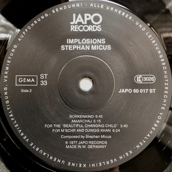 Stephan Micus - Implosions | Japo Records (JAPO 60017) - 4