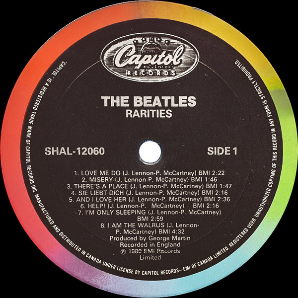 The Beatles - Rarities | Capitol Records (SHAL-12060) - 3