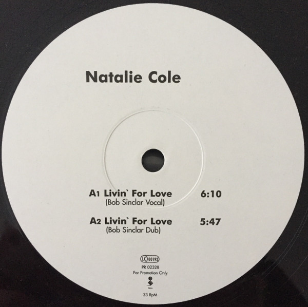 Natalie Cole - Livin' For Love | Elektra (PR 02328)