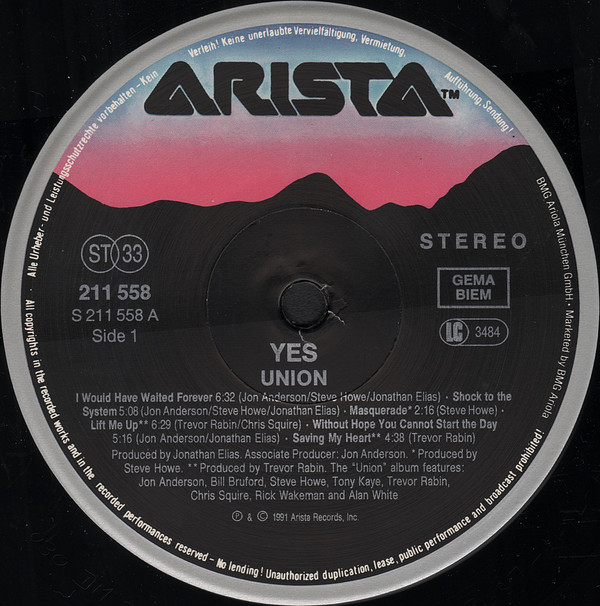 Yes - Union | Arista (211 558) - 2