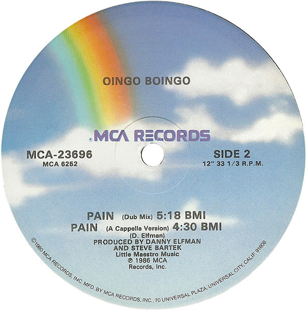 Oingo Boingo - Pain | MCA Records (MCA-23696) - 4