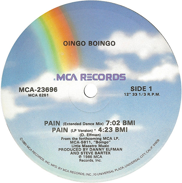 Oingo Boingo - Pain | MCA Records (MCA-23696) - 3