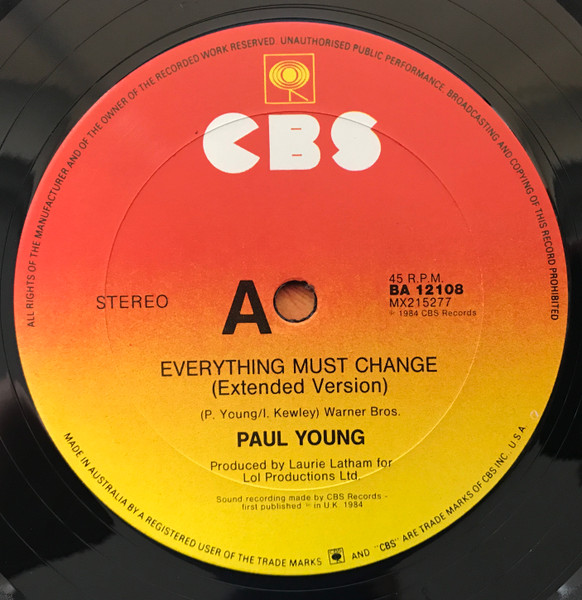 Paul Young - Everything Must Change | CBS (BA 12108) - 4 Paul Young - Everything Must Change | CBS (BA 12108) - 4