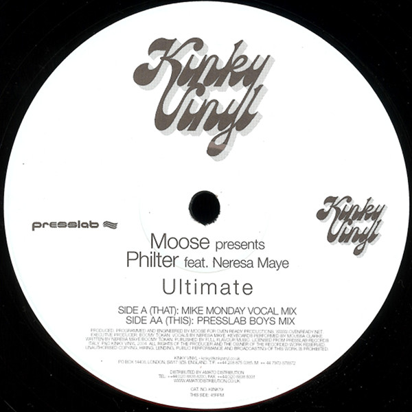 Philter Feat. Neresa Maye - Ultimate | Kinky Vinyl (KINK 19) - 2