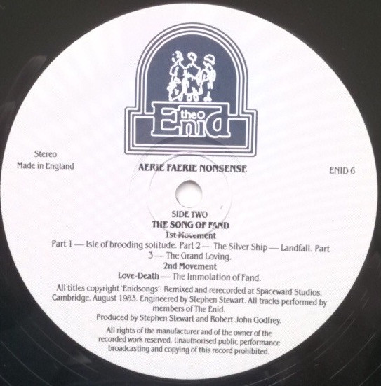 The Enid - Aerie Faerie Nonsense | Not On Label (The Enid Self-released) (ENID 6) - 4