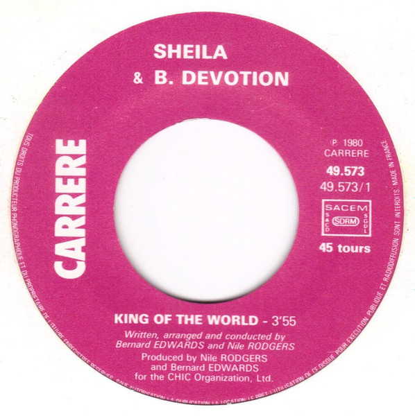 Sheila & B. Devotion - King Of The World | Carrere (49.573) - 3