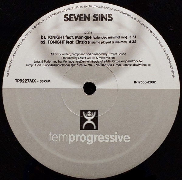 Seven Sins - Tonight | Temprogressive (TP9227MX) - 4 Seven Sins - Tonight | Temprogressive (TP9227MX) - 4