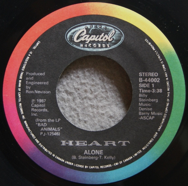 Heart - Alone | Capitol Records (B-44002)