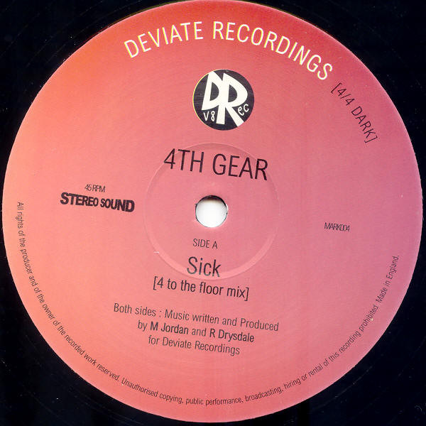 4th Gear - Sick | Deviate Recordings (MARK004)