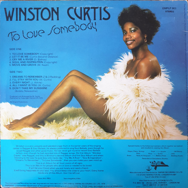 Winston Curtis - To Love Somebody | Supreme Records (EMPLP 903) - 2 Winston Curtis - To Love Somebody | Supreme Records (EMPLP 903) - 2