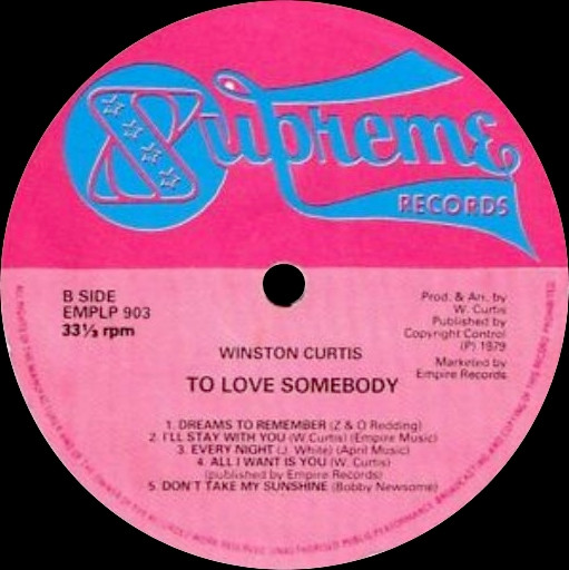 Winston Curtis - To Love Somebody | Supreme Records (EMPLP 903) - 4 Winston Curtis - To Love Somebody | Supreme Records (EMPLP 903) - 4