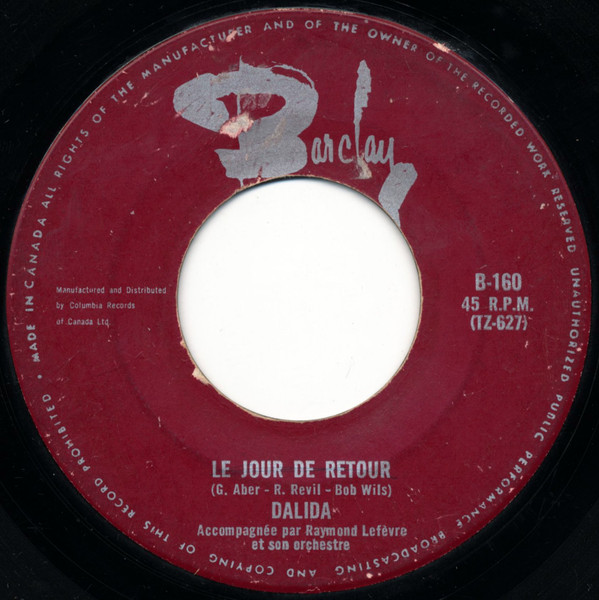 Dalida - Le Jour Du Retour | Barclay (B-160)