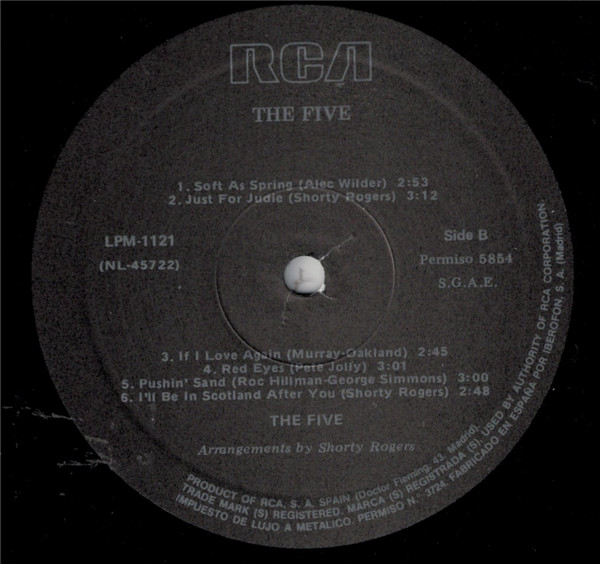 The Five - The Five | RCA (LPM-1121) - 3
