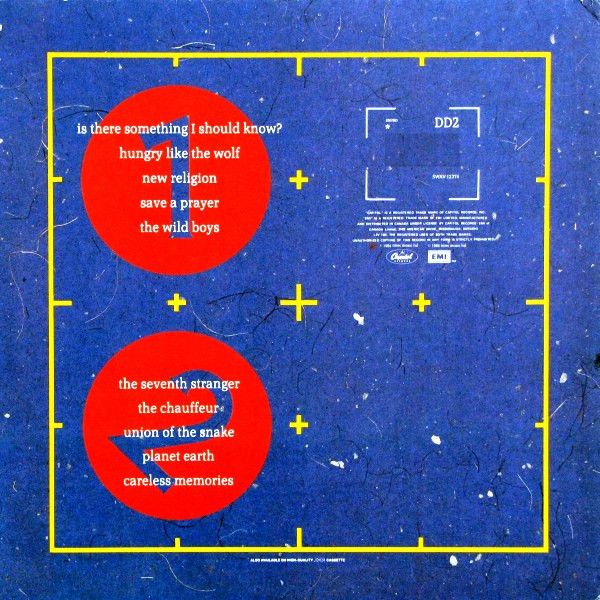 Duran Duran - Arena | Capitol Records (SWAV-12374) Duran Duran - Arena | Capitol Records (SWAV-12374)