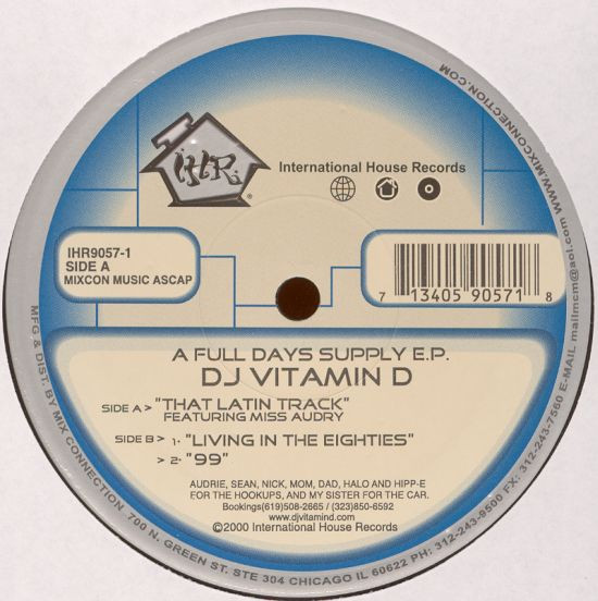 DJ Vitamin D - A Full Days Supply E.P. | International House Records (IHR9057-1)