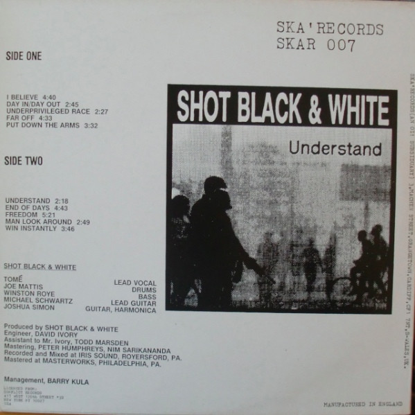 Shot Black & White - Understand | Ska' Records (SKAR 007)