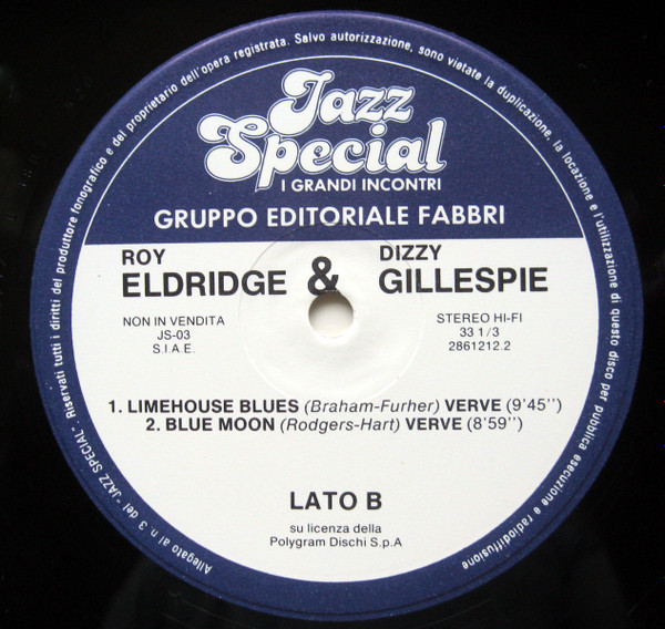 Roy Eldridge & Dizzy Gillespie - Roy Eldridge & Dizzy Gillespie | Gruppo Editoriale Fabbri (JS-03) - 4