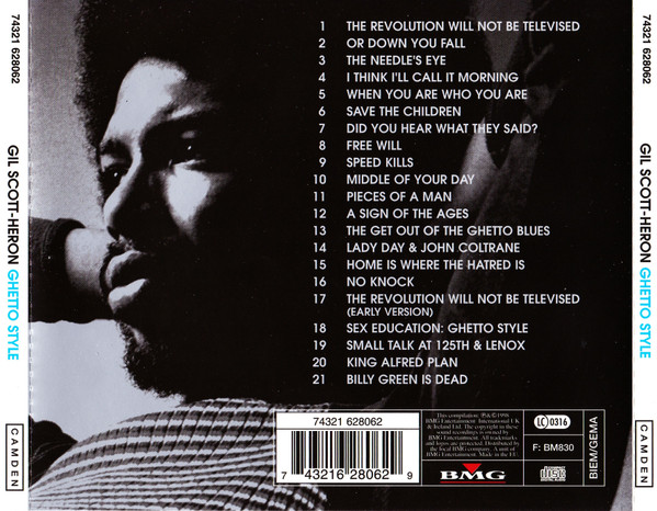 Gil Scott-Heron - Ghetto Style | Camden (74321 628062) - 2 Gil Scott-Heron - Ghetto Style | Camden (74321 628062) - 2