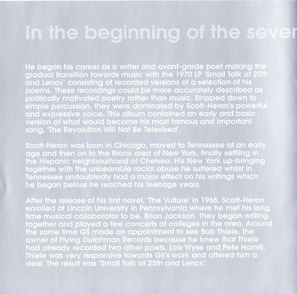 Gil Scott-Heron - Ghetto Style | Camden (74321 628062) - 4 Gil Scott-Heron - Ghetto Style | Camden (74321 628062) - 4