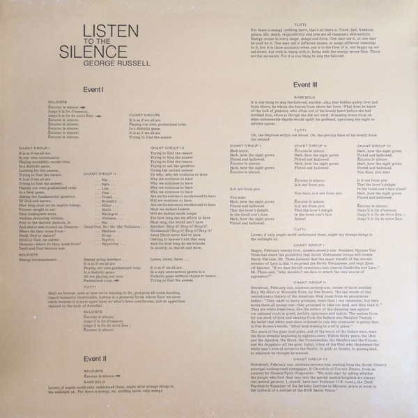 George Russell - Listen To The Silence | Soul Note (SN 1024) - 3