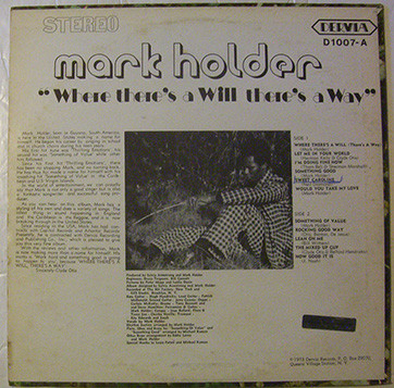Mark Holder - Where There's A Will There's A Way | Dervia (D1007-A) - 2