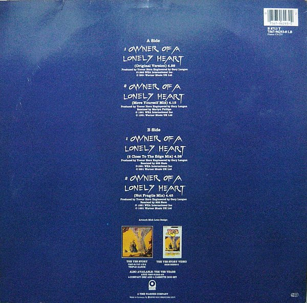 Yes - Owner Of A Lonely Heart | Atco Records (7567-96293-0) - 2