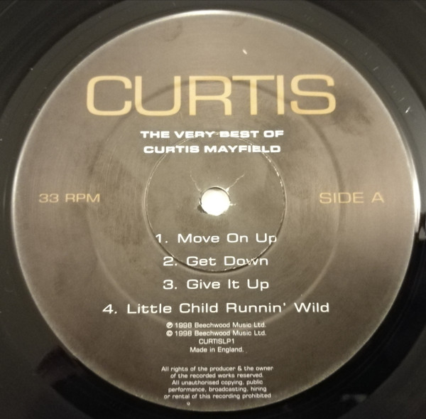 Curtis Mayfield - Curtis - The Very Best Of Curtis Mayfield | Beechwood Music (Curtis LP1) - 3
