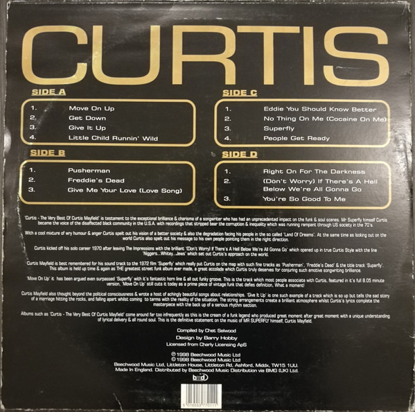 Curtis Mayfield - Curtis - The Very Best Of Curtis Mayfield | Beechwood Music (Curtis LP1) - 2