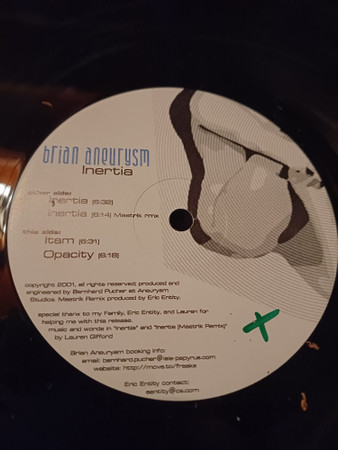 Brian Aneurysm - Inertia | Iron Box Music (IBOX001)