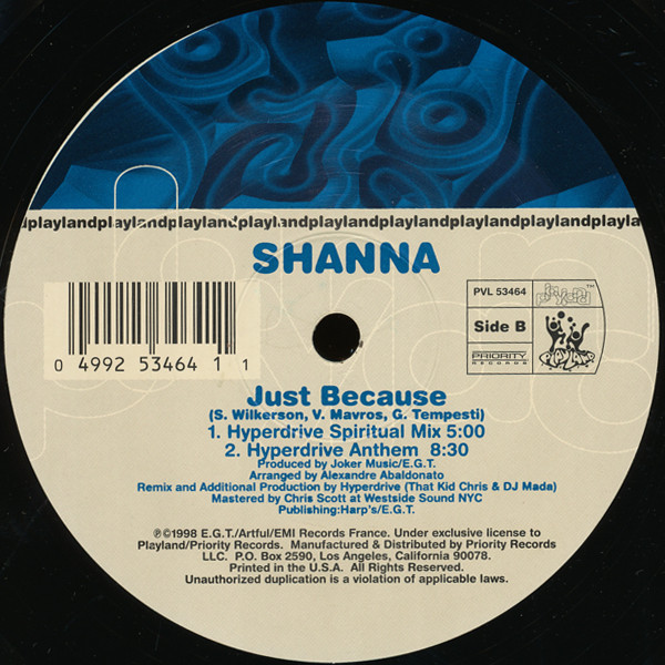 Shanna - Just Because | Playland Records (PVL 53464) - main Shanna - Just Because | Playland Records (PVL 53464) - main