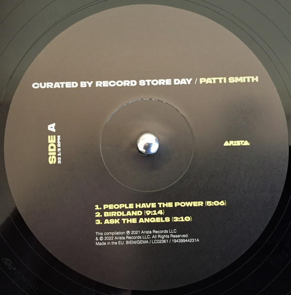 Patti Smith - Curated By Record Store Day | Arista (19439944231)