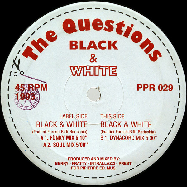 The Questions - Black & White | Paradise Project Records (PPR 029) - main