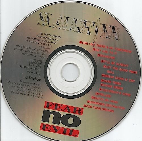Slaughter - Fear No Evil CD -NO OBI | Victor (VICP-5538) - 4
