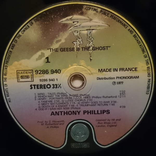 Anthony Phillips - The Geese & The Ghost | Vertigo (9286 940) - 2