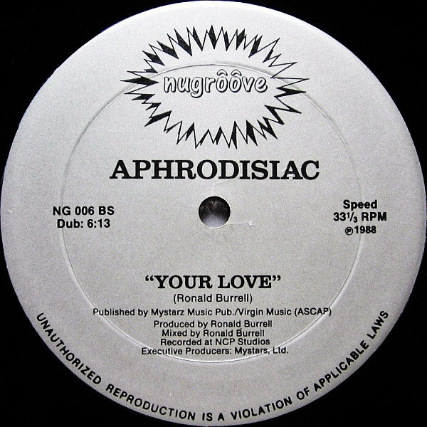 Aphrodisiac - Your Love | Nu Groove Records (NG 006) - 2