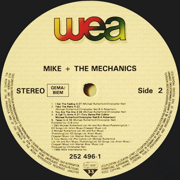 Mike & The Mechanics - Mike + The Mechanics | WEA (252 496-1) - 4