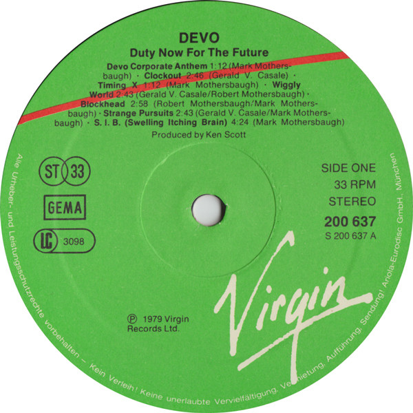 Devo - Duty Now For The Future | Virgin (200 637) - 3
