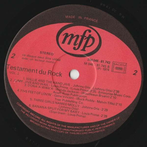 Various - Testament Du Rock  Vol.2 | Music For Pleasure (2M 046-81.743) - 4