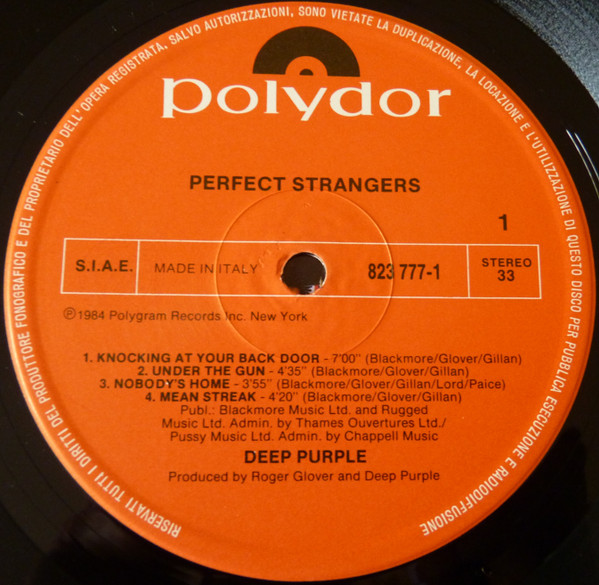 Deep Purple - Perfect Strangers | Polydor (823 777-1) - 3 Deep Purple - Perfect Strangers | Polydor (823 777-1) - 3