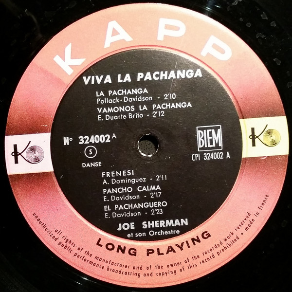 Joe Sherman And His Orchestra - Viva La Pachanga | Kapp Records (No 324002) - 3