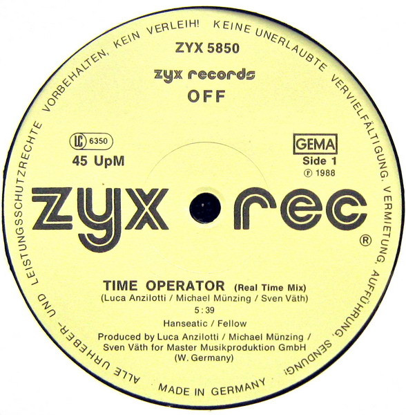 Off - Time Operator | ZYX Records (ZYX 5850) - 3