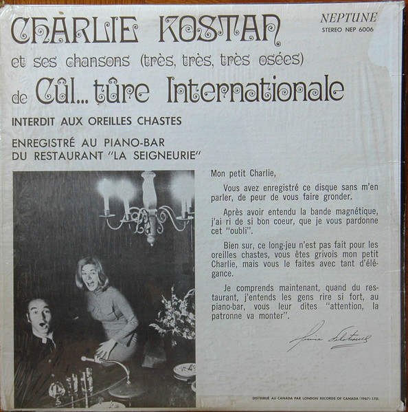 Charlie Kostan - Charlie Kostan Et Ses Chansons | Neptune (NEP 6006) - 2