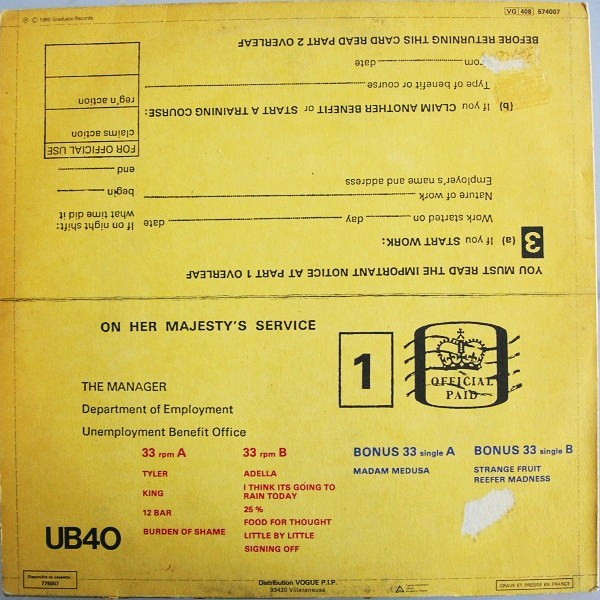 UB40 - Signing Off | Graduate Records (574007) - 2
