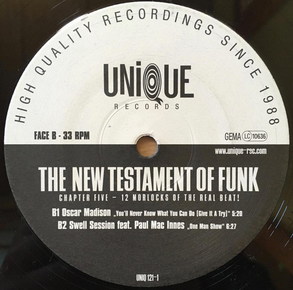 Various - The New Testament Of Funk: Chapter Five - 12 Morlocks Of The Real Beat! | Unique (UNIQ 121-1) - 4
