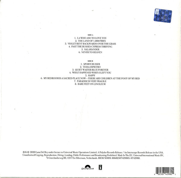 Lana Del Rey - Violet Bent Backwards Over The Grass | Polydor (00602507429805) - 2