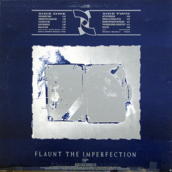 China Crisis - Flaunt The Imperfection | Virgin (VL 2325) - 2
