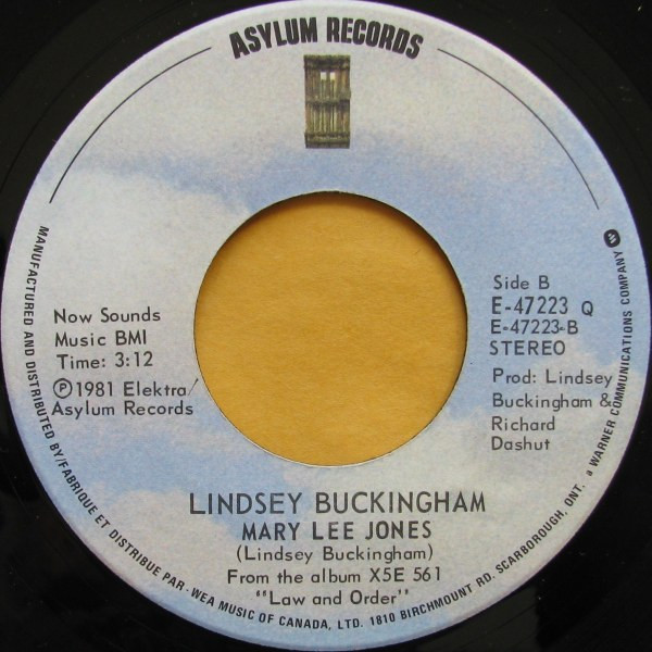 Lindsey Buckingham - Trouble | Asylum Records (E-47223) - 2