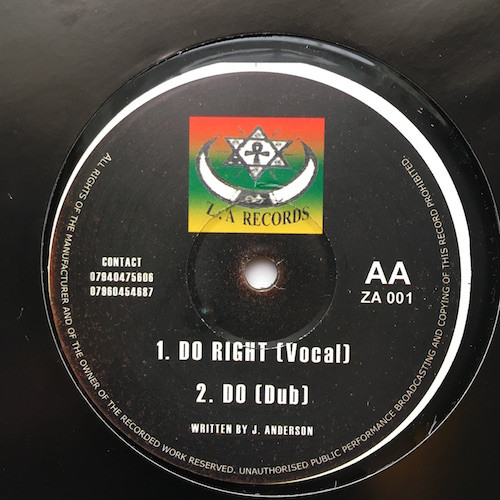 J. Anderson - Wait And See / Do Right | Z. A Records (ZA 001)