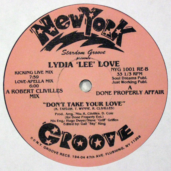 Stardom Groove Presents Lydia Lee Love - Don't Take Your Love | New York Groove Records (NYG 1001-RE) - main Stardom Groove Presents Lydia Lee Love - Don't Take Your Love | New York Groove Records (NYG 1001-RE) - main