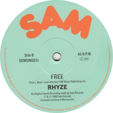Doris Duke / Rhyze - Woman Of The Ghetto / Free | Sam Records (DEMSING031) - 2